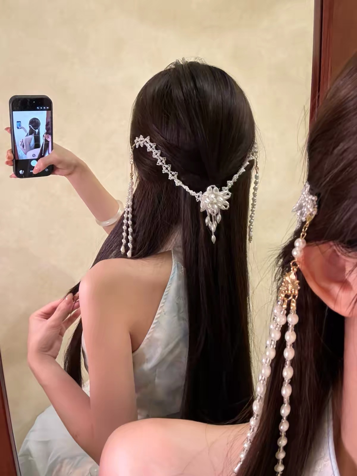 Pearl Hair Chains 🤍