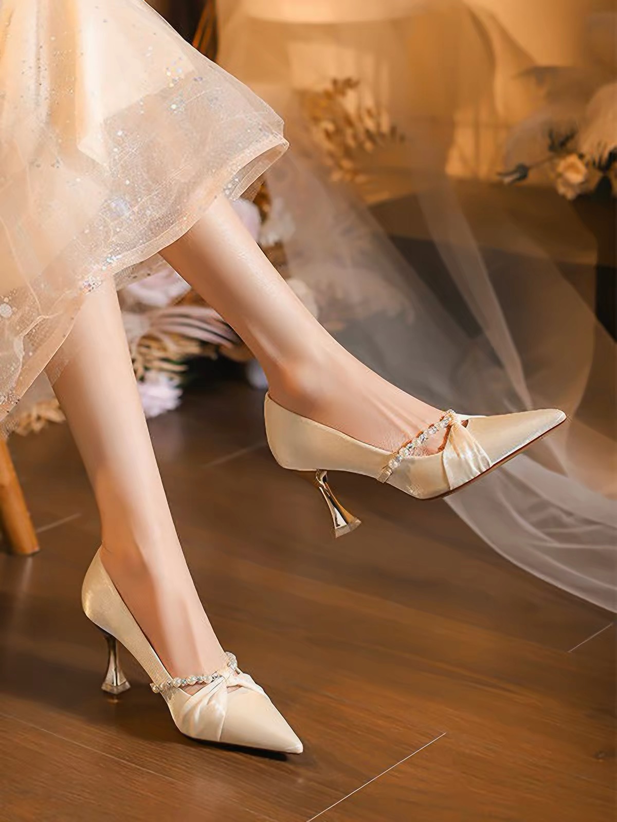 Pearl High Heels 🤍